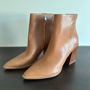 Nine West Try Me Women’s Leather Pointed Toe Ankle Boots